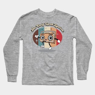 Retro Cartoon  vintage music slogan Long Sleeve T-Shirt